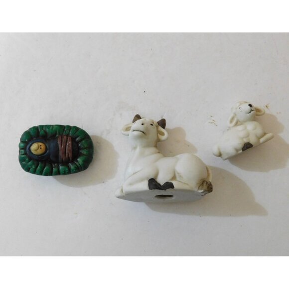 Porcelain Nativity Set 9-Piece Hand-Painted Christmas Display Holiday Workshop - Picture 13 of 16